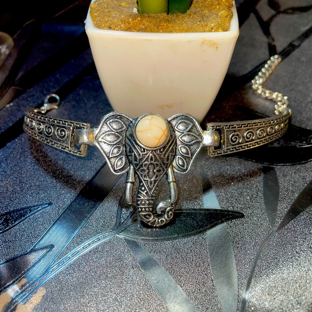 Silver Lucky Elephant Bracelet